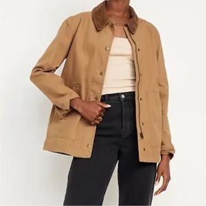 Old Navy Canvas Barn Coat Work Wear JacketTan Size L Petite